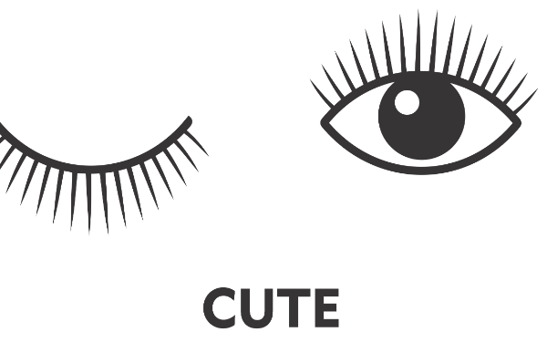 Cute eyelash extension graphic