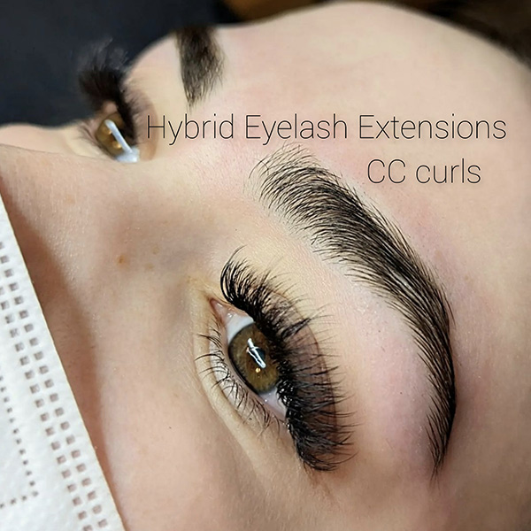 Hybrid Eyelash Extensions - CC curls - Lash Club